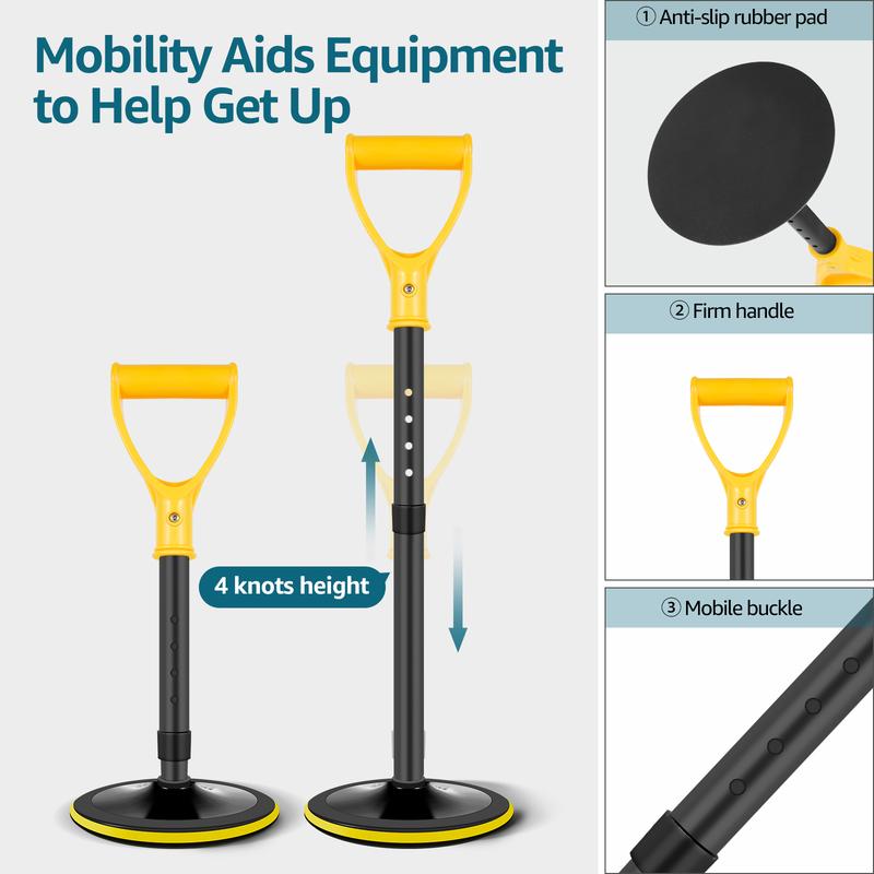 Product Introduction of Mobility Aids Tool for Elderly Height Adjustable Stand Assist Aid to Help Get Up from Floor Metal Standup Helper Elderly Stand Assist Devices Tool with 6inch Base for Seniors  5R1Hg 24