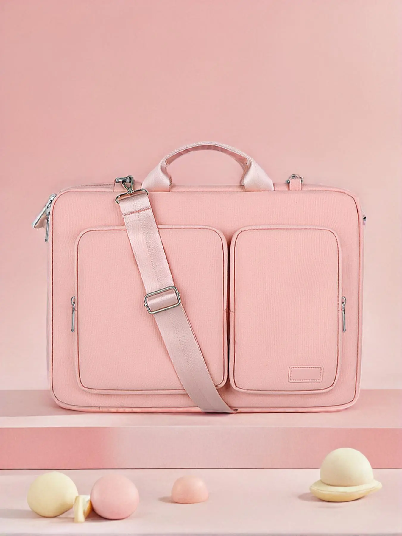 Solid Color Laptop Backpack, Casual Adjustable Strap Laptop Bag, Waterproof & Anti-theft Laptop Bag for Women & Men