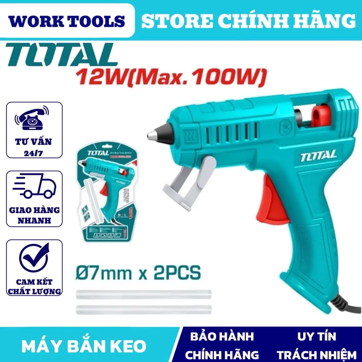 Máy bắn keo TOTAL TT001116 công suất 100W