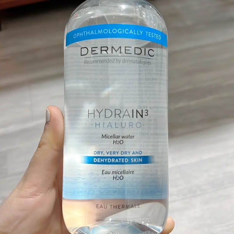 Nước tẩy trang Dermedic Hydrain 3 Hyaluro Micellar Water H2O 500ml 3