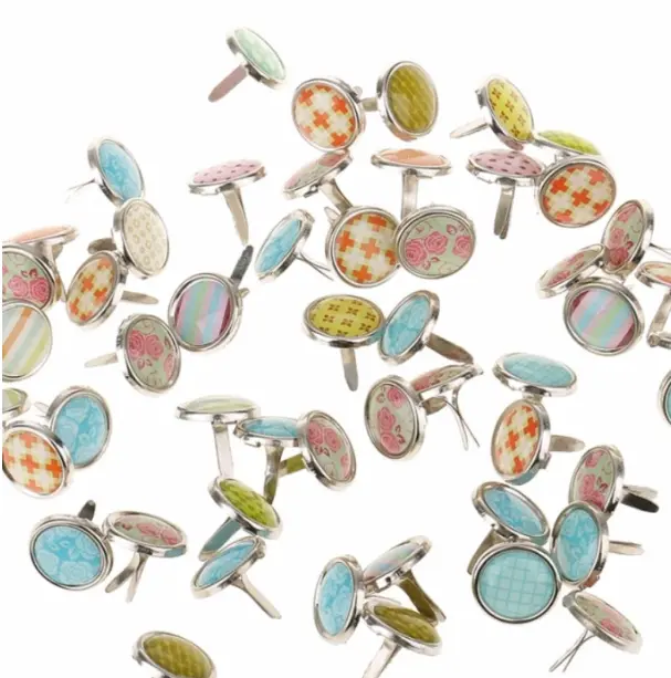 LovelyCraftStore | 50pcs/100pcs/set Brads Paper Fastener Split Pins Pin Kertas Scrapbook embellishments 2