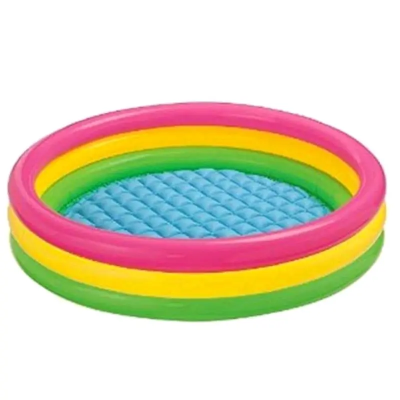 Kolam Renang Anak Intex Pelangi Sunset Glow Pool Kolam Karet Di pompa Alas Lembut Kolam Cantik Pelangi Ring Mandi Bola kado Ulang tahun anak 5