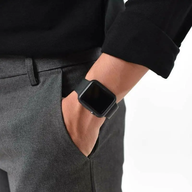 Celana Kantor Formal Kerja Bahan Dasar Pria Slimfit Abu Hitam
