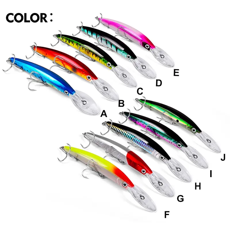 Proberos Umpan Pancing Ikan Minnow 17.5cm 27g Dengan Kail Treble 1/0 Lure Casting Umpan Floating 2