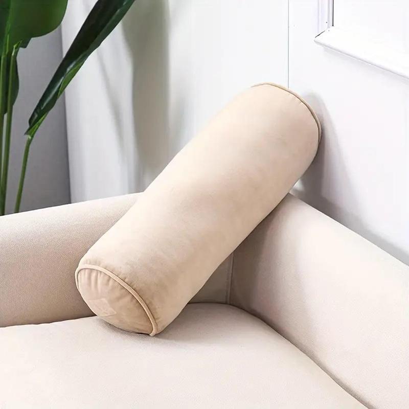 Product Introduction of Solid Color Round Pillow, 2 Counts Soft Comfortable Throw Pillow, Sofa Cushion, Neck Pillow for Home Living Room Bedroom Sofa Bed 2