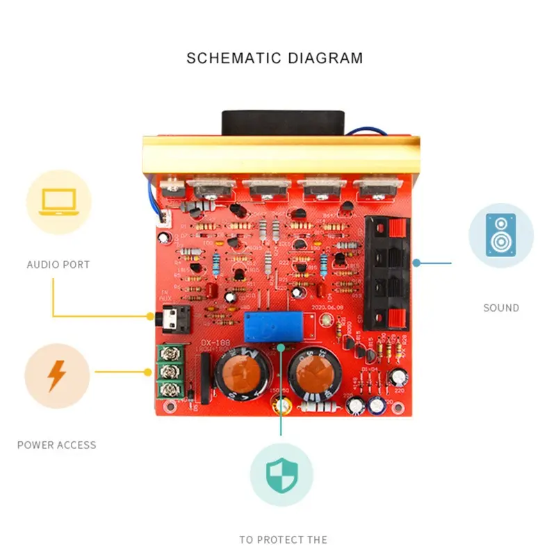 Mạch khuếch đại công suất 50W-360W công suất lớn stereo thay thế cho loa vi tính, loa kéo, loa karaoke, loa nhà yến Phụ Kiện Nghe Nhạc 2