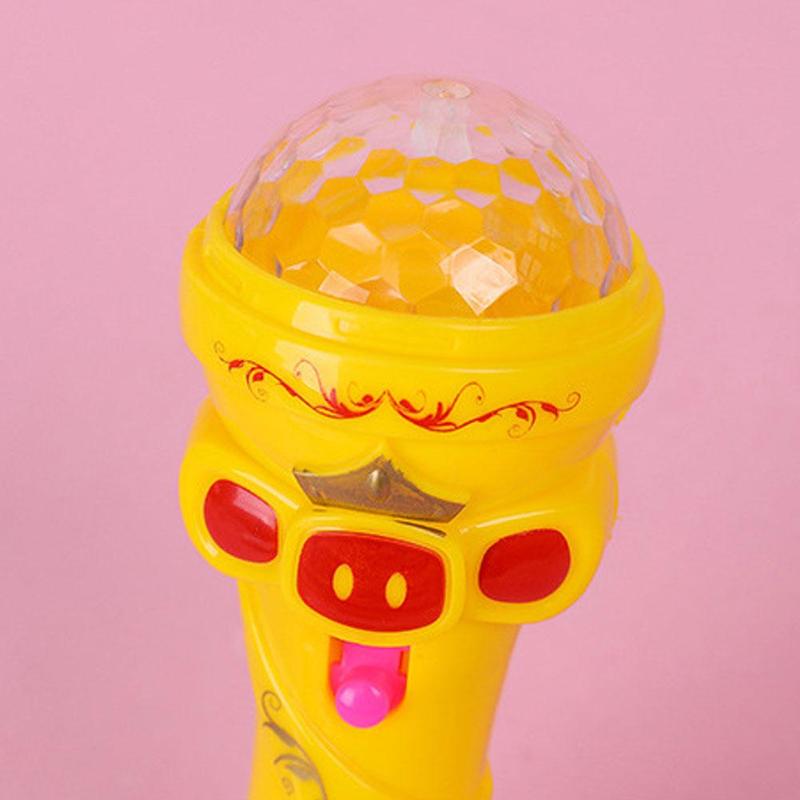 Classic Flash Microphone Toys Mini Cute Music Karaoke Star Prop Light Mike Luminous Toys W4L1 N2C1 2