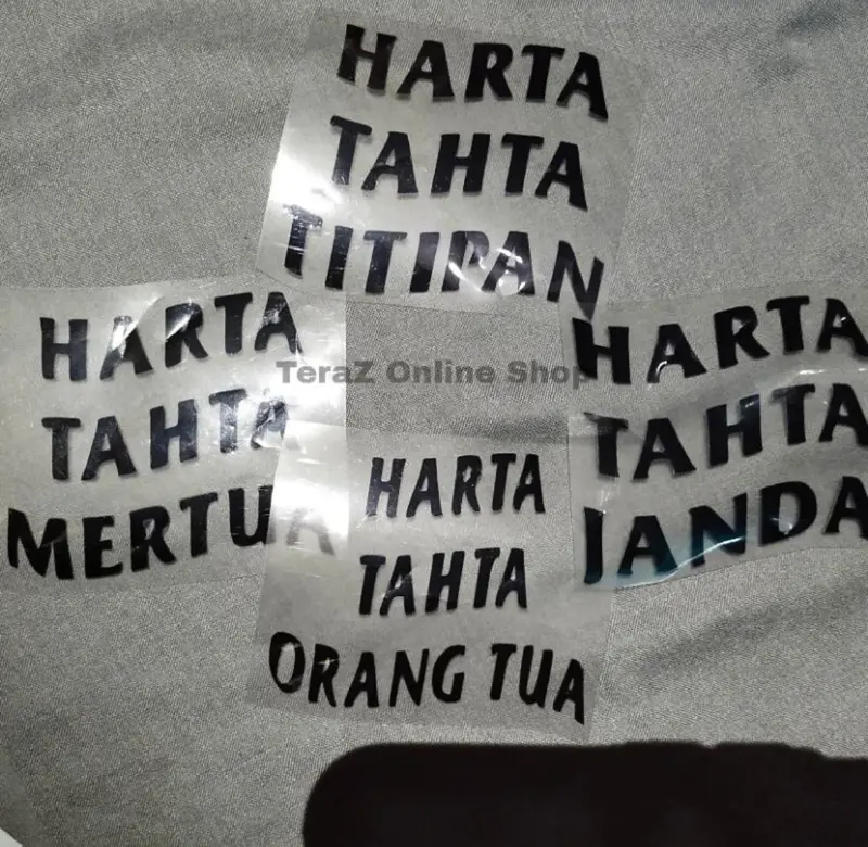 STICKER SABLON HARTA TAHTA CUSTOM NAMA ( POLYFLEX PU KOREA 8X7 CM ) 1