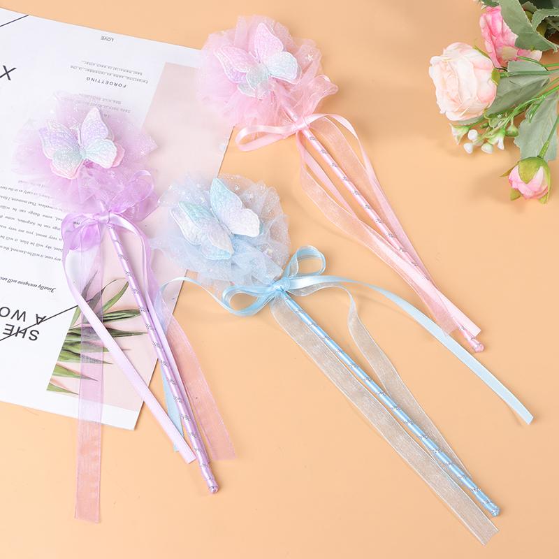 Product Introduction of [zfe]Cute Butterfly Magic Stick Fairy Wand Princess Cosplay Props Wand For Girls Birthday Halloween Party Supplies 5