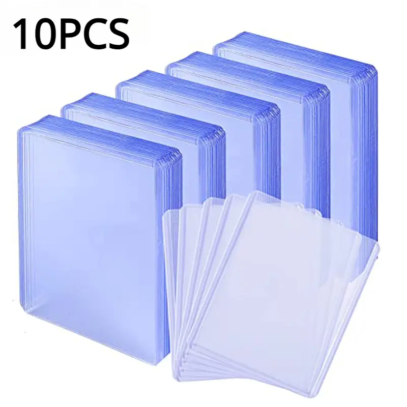 Toploader PVC ใส, 10 ชิ้น, เคสป้องกัน, สำหรับการ์ดกีฬาบาสเก็ตบอลที่ระลึก, ที่ใส่การ์ดไอดอล Kpop