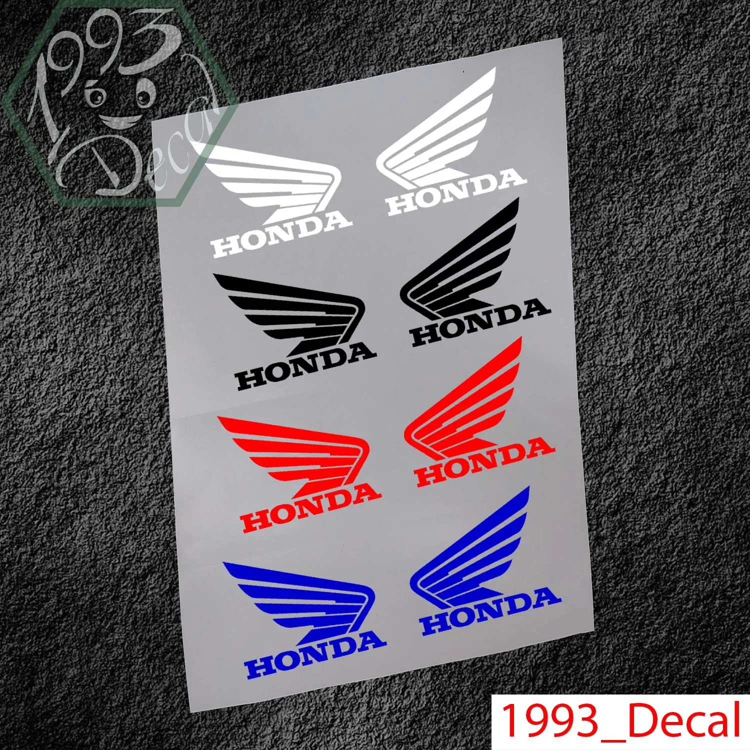 [1 CẶP] Nhãn Dán biểu tượng xe máy Honda CÁNH CHIM tem logo trang trí Decal Sticker