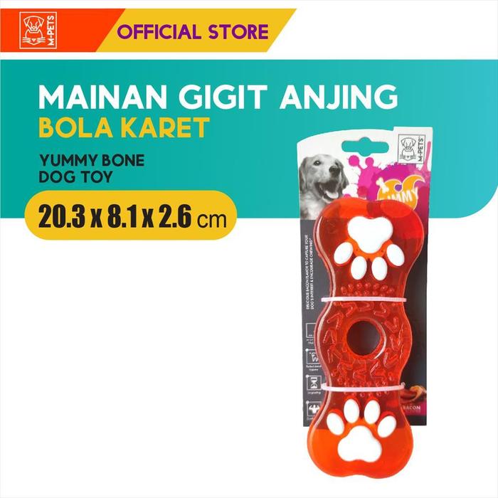 Gambar M-Pets Yummy Bone Bacon Flavor Dog Toy / Mainan gigit Anjing dari M-Pets Volk Pets Indonesia Kota Tangerang Tokopedia