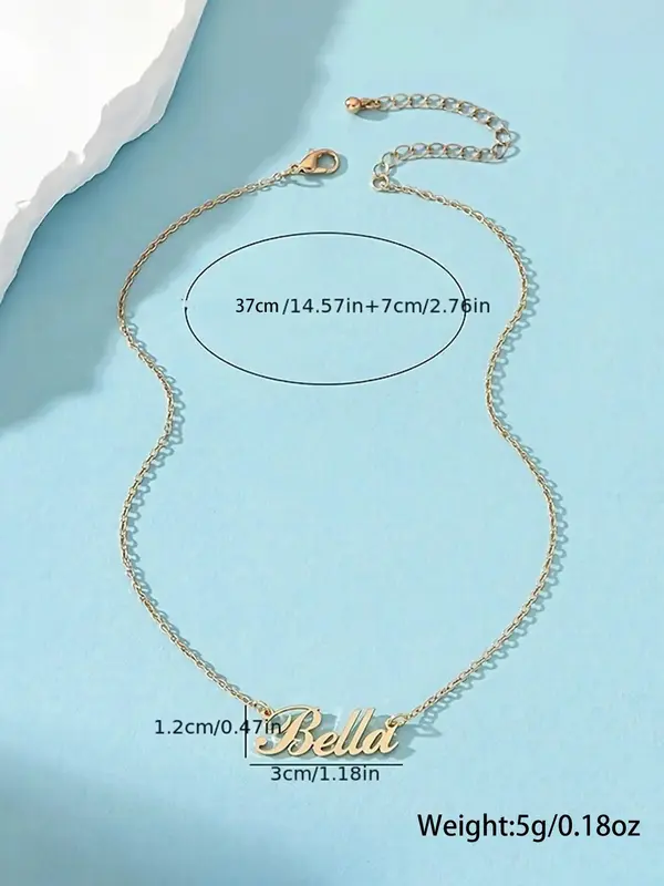Elegant Letter Detail Pendant Necklace,  Stainless Steel Matching Necklace Jewelry for Party, Daily Clothing Decor, Minimalist Aesthetic Jewelry Gift for Women & Girls 1