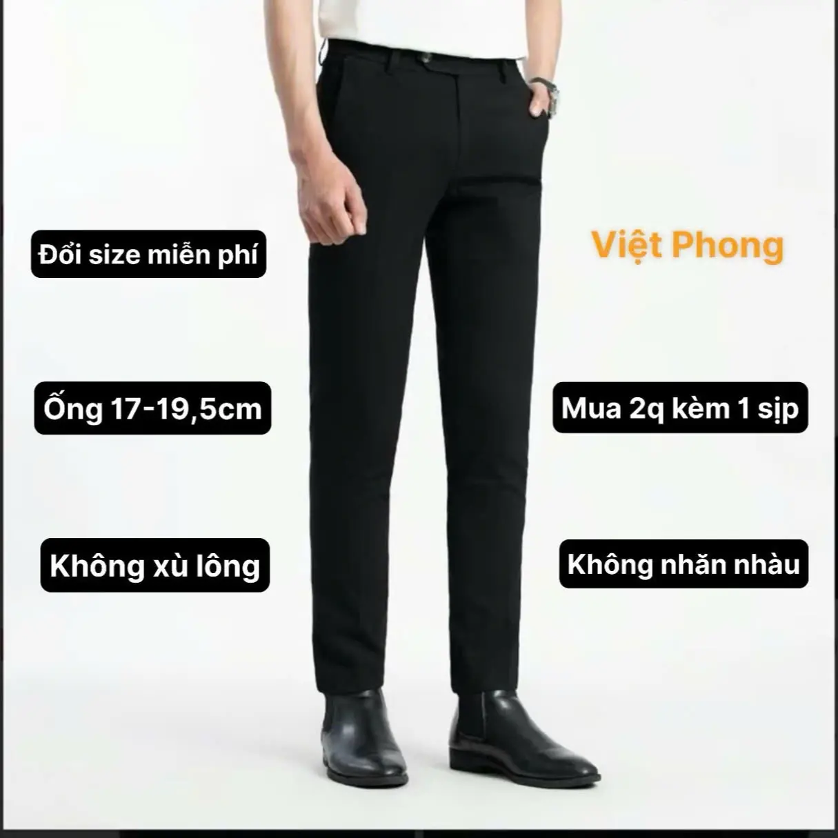(Hàng Mới)Quần tây Luxury slimfit công sở 8207 tặng 1 sịp nam khi mua combo 2 quần Menswear