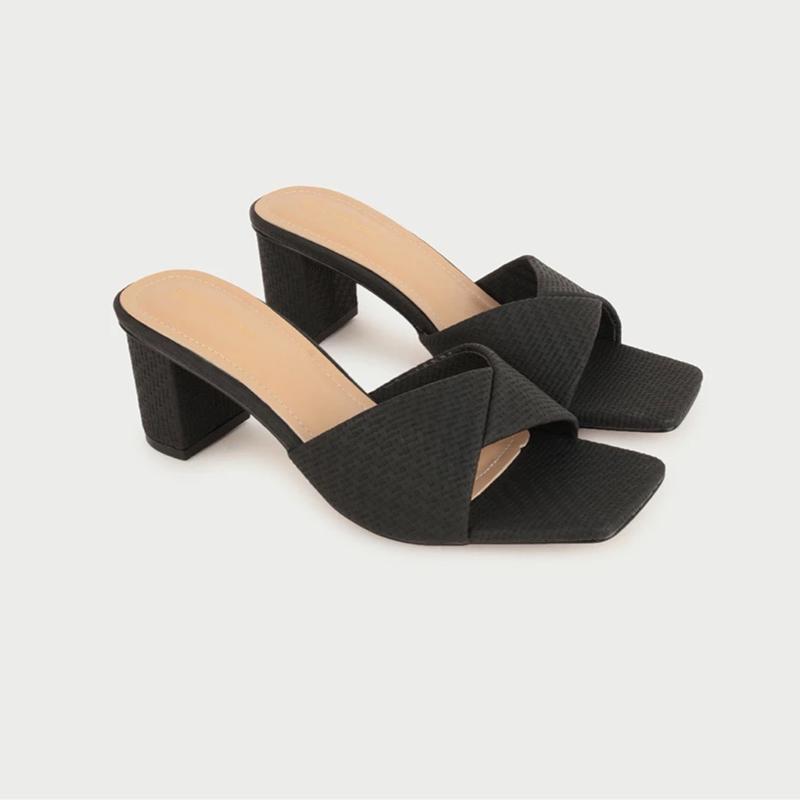 Giày Cao Gót Nữ 5 Phân Đ2T ms114 Bigsize 36 - 45 Quai Bản Xếp Thiết Kế Thời Trang Với 5 Tông Màu Nổi Bật DéP Sandal Quai Hậu