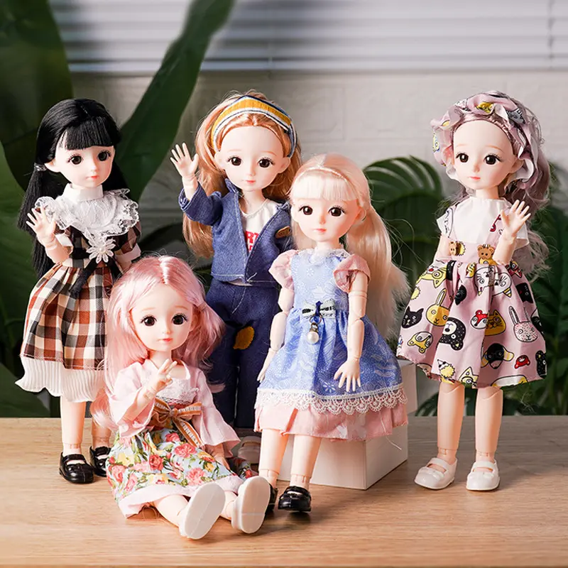 Dress-Up Doll 30cm Realistic Barbie Princess Girl Birthday Gift New Toy Box Set