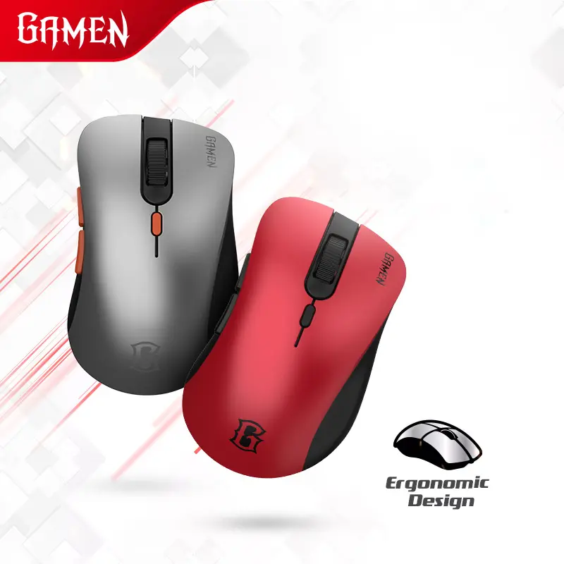 GAMEN Wireless Gaming Mouse GM200W 2.4GHz Ergonomic Design No-Delay Gaming Silent Click 3200 DPI 4 DPI Levels Tahan Lama Hingga 5 Juta Klik Mouse Gaming Nirkabel Dengan Presisi Tinggi Original - Garansi 1 Tahun 0