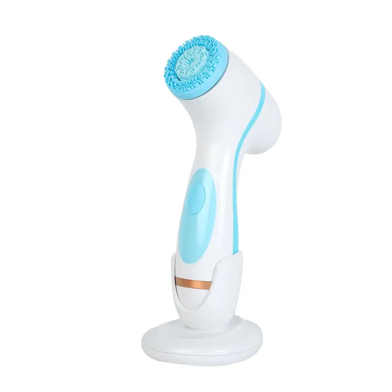 3 in 1 Electric Facial Beauty Instrument, 1 Box Waterproof Rechargeable Face Cleansing Brush with 3 Brush Heads, Facial Skin Care Tool for Women & Men 6