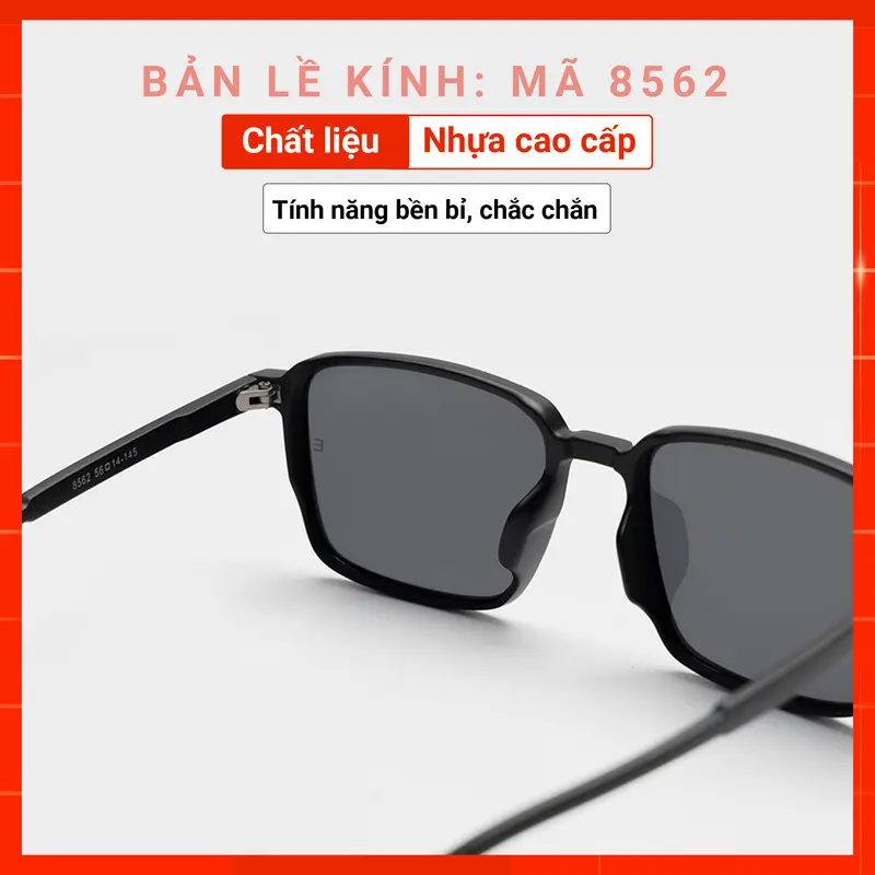 Kính Mát Đi Du Lịch Thời Trang Nam Nữ Eye Plus 8562 Gọng Kính Râm Nhựa TR90 Mềm Dẻo, Mắt Kính Chống Lóa Polaroid và UV400, Kính Mắt Kiểu Dáng Thời Trang Phù Hợp Nhiều Dáng Mặt 3
