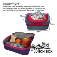 Gambar Tas Bekal Lunch bag FOODLE insulated lapisan cooler panas dingin Anak2 - BIRU-HIJAU dari GROSIR OTOMOTIF_NEW Kab. Gresik 4 Tokopedia