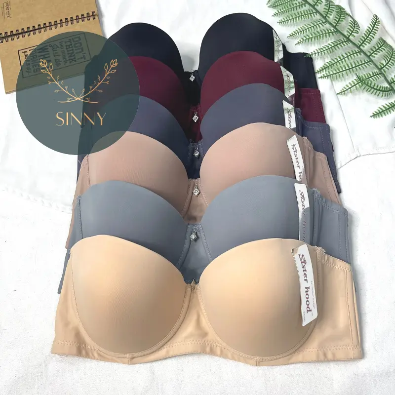 Áo lót nữ trơn ngang cup C, áo lót không mút có gọng, nội y big size mã 2497 5