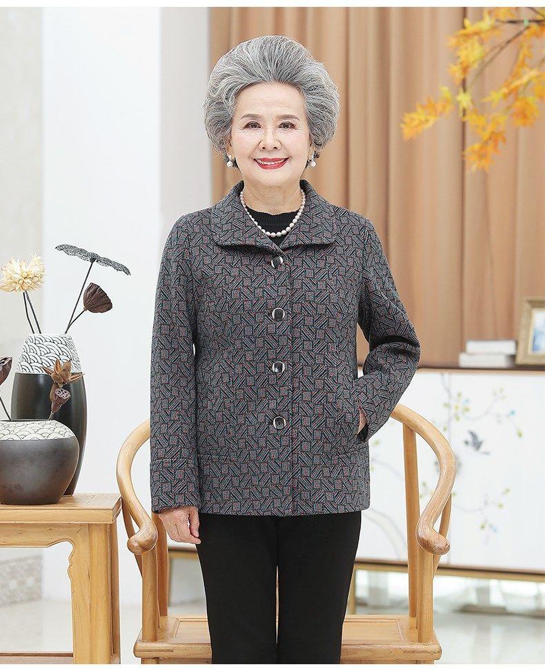Product Introduction of Bộ Đồ Mùa Thu Và Mùa Đông, Bà Ngoại, Dành Cho Phụ Nữ Trung Người Già Và Cao Tuổi, Mẹ, Quần Áo Mùa Đông, Dành Cho Phụ Nữ Mỏng, 60-70 Tuổi, Quần Áo Cũ 13