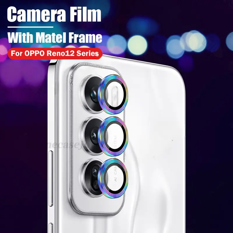 Phim Bảo Vệ Camera, Dành Cho Ốp Ống Kính HD, Ốp Bảo Vệ Nhẫn Kim Loại, Kính Cường Lực, Chống Trầy Xước, Thích Hợp Cho Ốp Lưng OPPO Reno12 Pro, Reno 12 Và 12Pro 5G, Phim Bảo Vệ, 2024 0
