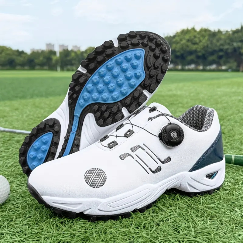 Men'S Golf Shoes - Spring/Summer 2025 - All-Season, Non-Slip, All-Weather Grip - Microfiber Synthetic Upper, Fabric Inner, EVA Sole - Lightweight, Comfortable, Versatile for Sports & Hiking - Solid Color, Vintage Style - Ideal Gift for All nova blast