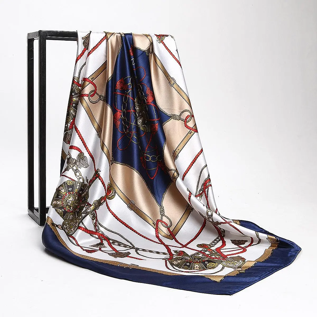 Men and Women Autumn and Winter Professional Scarf Special Price Shawl Silk Scarf 90cm/36inch Square Scarf Dual-purpose Korean European and American Square Scarf Spring and Summer Fashion Headscarf Hairband Beach Towel