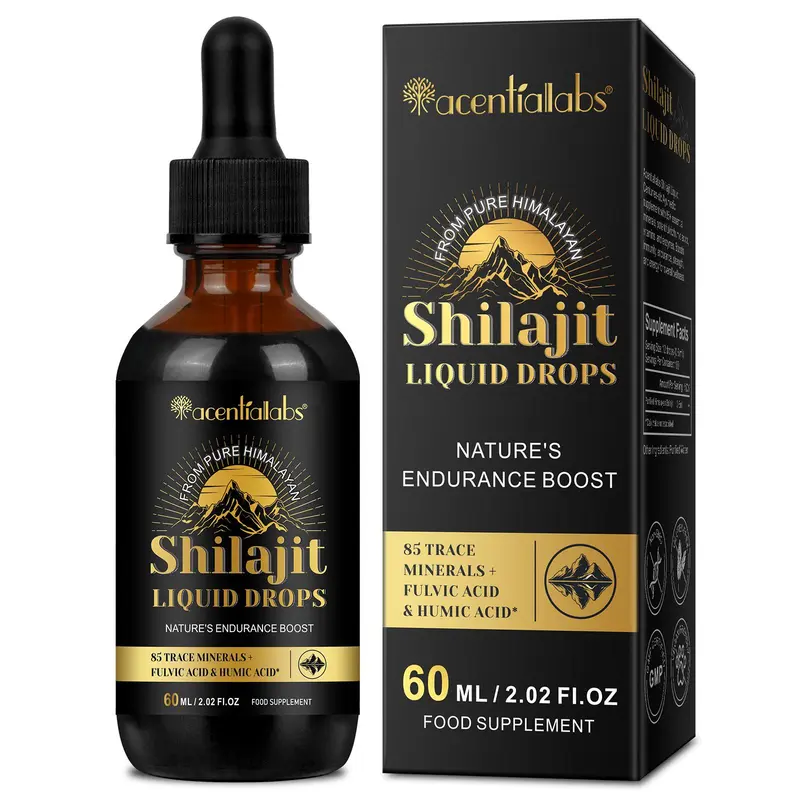 Shilajit Liquid Drops, Natural Body Care Serum for Men & Women, Body Care Kit for Daily Use, Fitness, Korean Skincare, Daily Skincare Routine, Energy Stamina Supplement, Skincare Products 5