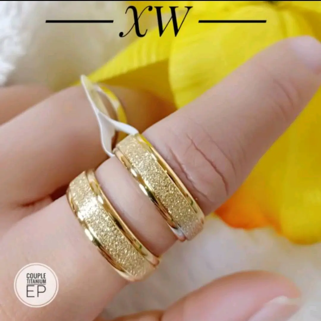 Cincin Pasir emas muda terbuat dari koin asli anti luntur anti karat