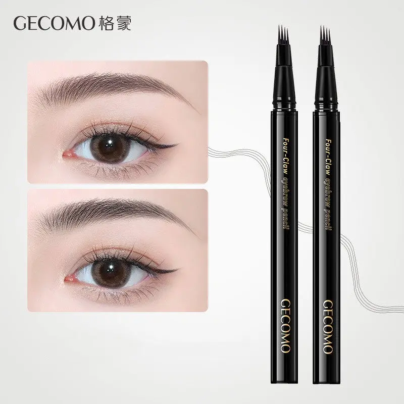 GECOMO fine and smooth four-claw water proof eyebrow pencil, long-lasting color Makeup Clear