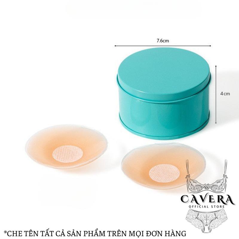 Hộp 10 miếng dán ngực silicon sử dụng nhiều lần CAVERA D306 Nữ Cao Su Women 6