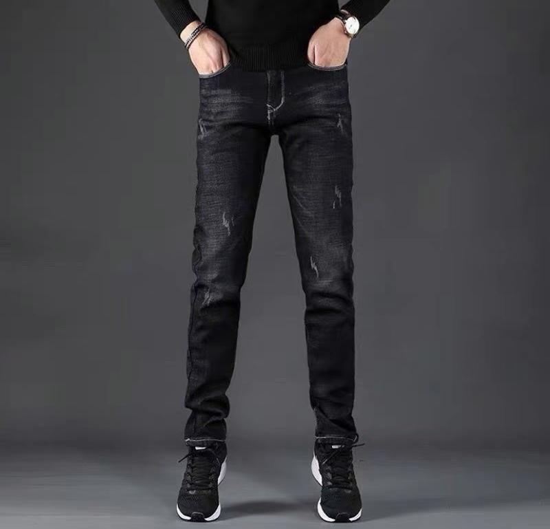 JD 310 Quần Jean Nam Đen Khói Chất Vải Jean Denim Cao Cấp Co Dãn 4 Chiều From Dáng Skinny & Slim Fit Menswear Pants quanjeans namsale Có Túi