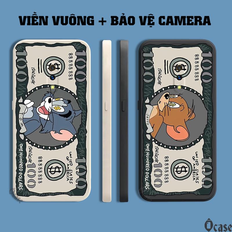 Ốp lưng dành cho Realme X / Oppo K3 in hình Mèo và Chuột cạnh viền vuông có bảo vệ camera