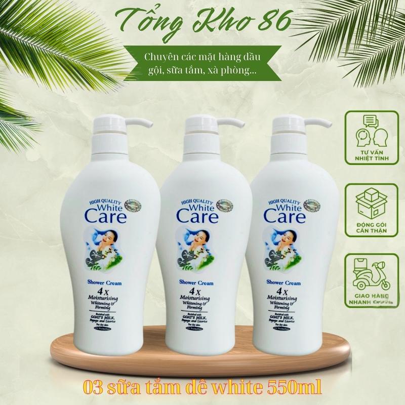  Comno 3  Sữa tắm dê  CAO CẤP  Sữa tắm white care 550ml thơm nhẹ nhàng Dưỡng Body Dưỡng Da Body Nữ 