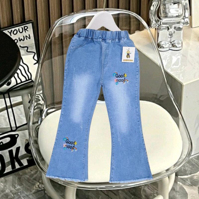 20-38 kg Quần jean bé gái , quần rin dáng loe, dáng vẩy bé gái cho các bé cao ốm/gầy quan ong 1