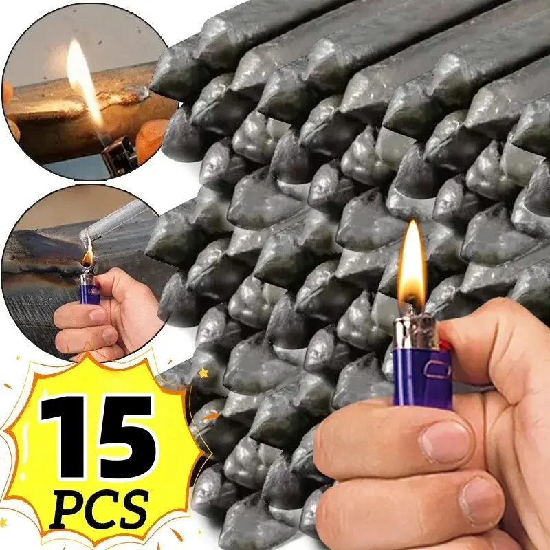 6/9/15Pcs Low Temperature Easy Melt Welding Rods for Copper Iron Stainless Steel Soldering Aluminum Repairing Holes Weld Bars Kits