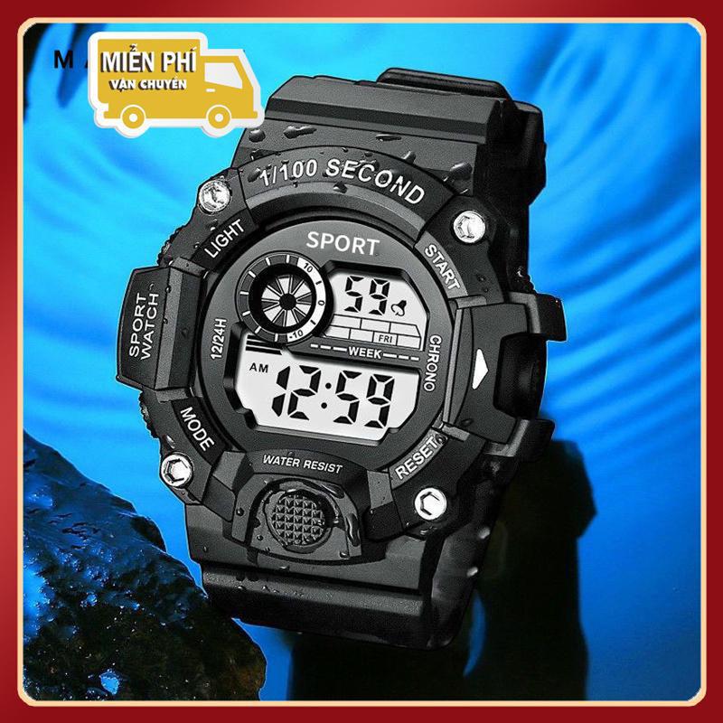   Mã 96  Đồng hồ điện tử nam nữ Sport S042Z kiểu mới phong cách cá tính full chức năng dây silicon cực bền ôm tay đa chức năng phong cách Hàn Quốc kiểu dáng thể thao mặt tròn full chức năng xem giờ chống nước nhẹ kính chống trầy bảo hành 6 tháng 