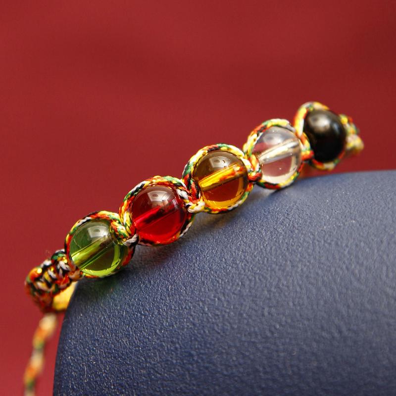 5 elements bracelet 2025,Hand woven, five element bead bracelet, unisex, small gift hand rope for transportation 4