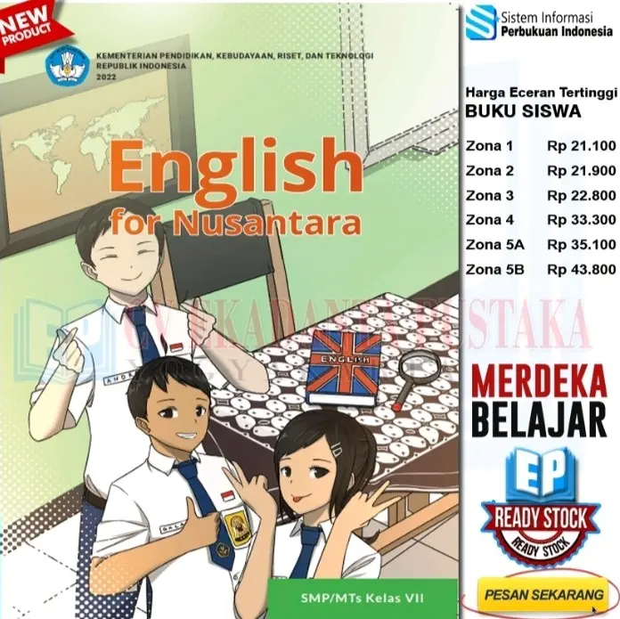 buku teks siswa bahasa Inggris Dikbud English Nusantara kurikulum merdeka untuk SMP/Mts kelas 7 edisi terbaru
