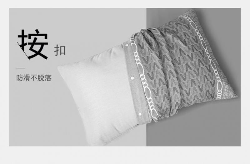 Product Introduction of Vỏ Gối, Gạc Bốn Lớp Bông, Một Cặp Đơn, Vỏ Gối Cặp Đôi Đơn, Làm Bằng Bông Nguyên Chất, Có Khóa, Chống Bám Bẩn, Vỏ Gối Thông Dụng 3