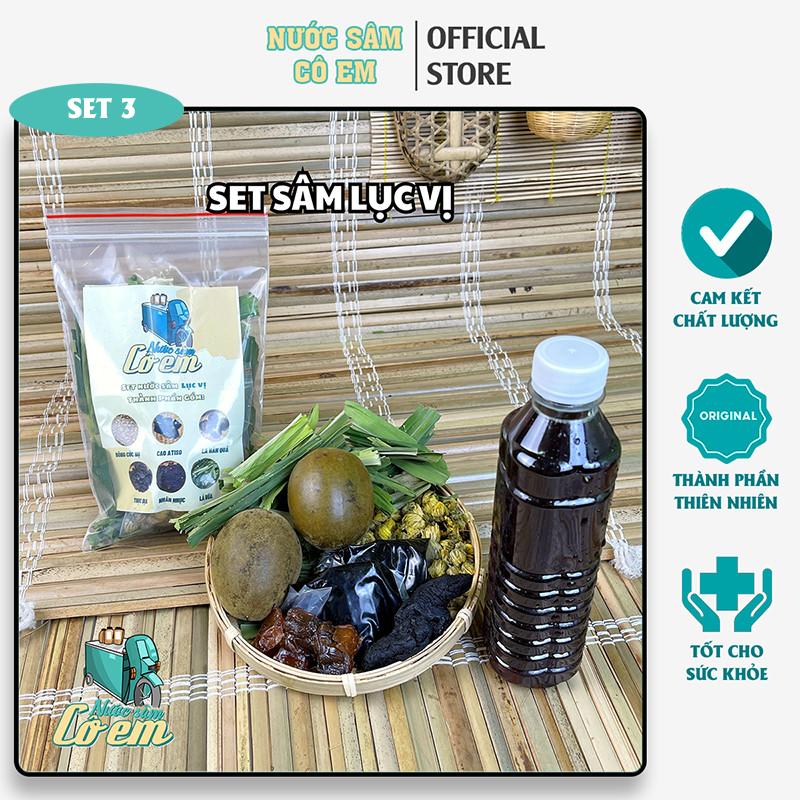 Combo 3 Set nước sâm lục vị thanh nhiệt nước sâm Cô Em - mỗi set nấu 10L nước