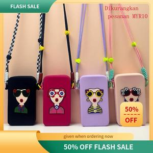 Beg Silang Badan Telefon, Reka Bentuk Kartun, dengan Dompet Syiling dan Beg Fon Telinga, Watak Kartun 3D, Sarung Keras Kalis Kejutan, Beg Silikon Comel, Mesti Ada untuk Kanak-kanak Perempuan! Gaya manis Bags Crossbody Selempang beaded  bags  tj  maxx hand