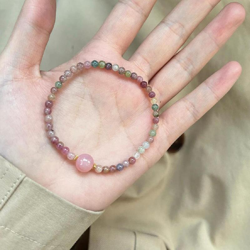Product Introduction of Adjustable Bracelet Elegant Natural stone Stretchable Jewelry   Handmade Stone bracelet for Gift Best friend Lovers Woman  wear 0