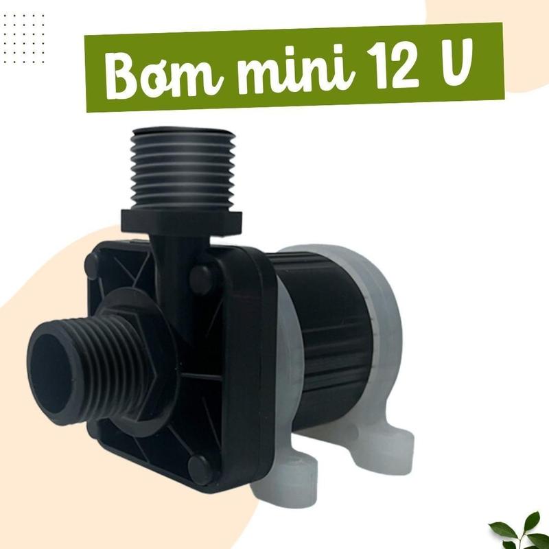 Máy bơm nước 12v chìm mini hồ bể cá cảnh, không chổi than công suất cao dùng cả cho thủy canh, thủy sinh hoặc bơm dầu