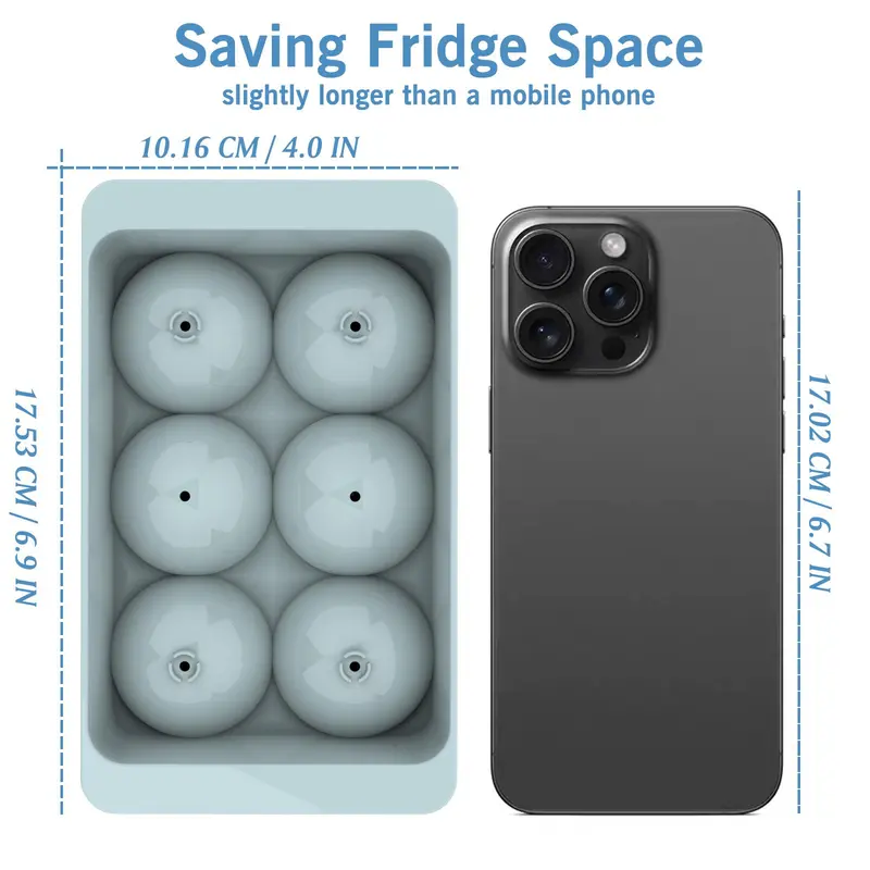Multi-grids Ice Cube Tray, Large Capacity Reusable Home Ice Trays for Freezer, Ice Ball Maker Mold, Kitchen Accessories 1