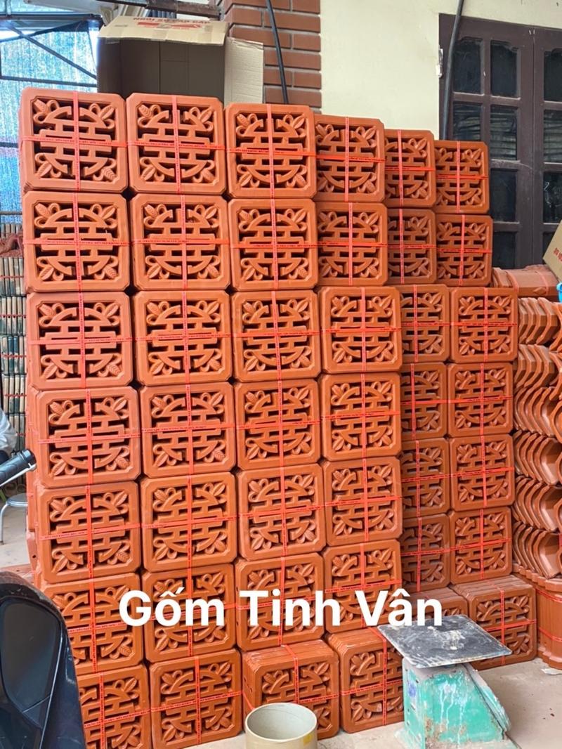 Product Introduction of Gạch thông gió chữ thọ gốm đỏ, 20x20, 30x30, 40x40 cm, gốm sứ xây dựng bát tràng tinh vân, gạch ô thoáng, hoa gió, trang trí tương nhà, ngăn phòng, tường rào 3