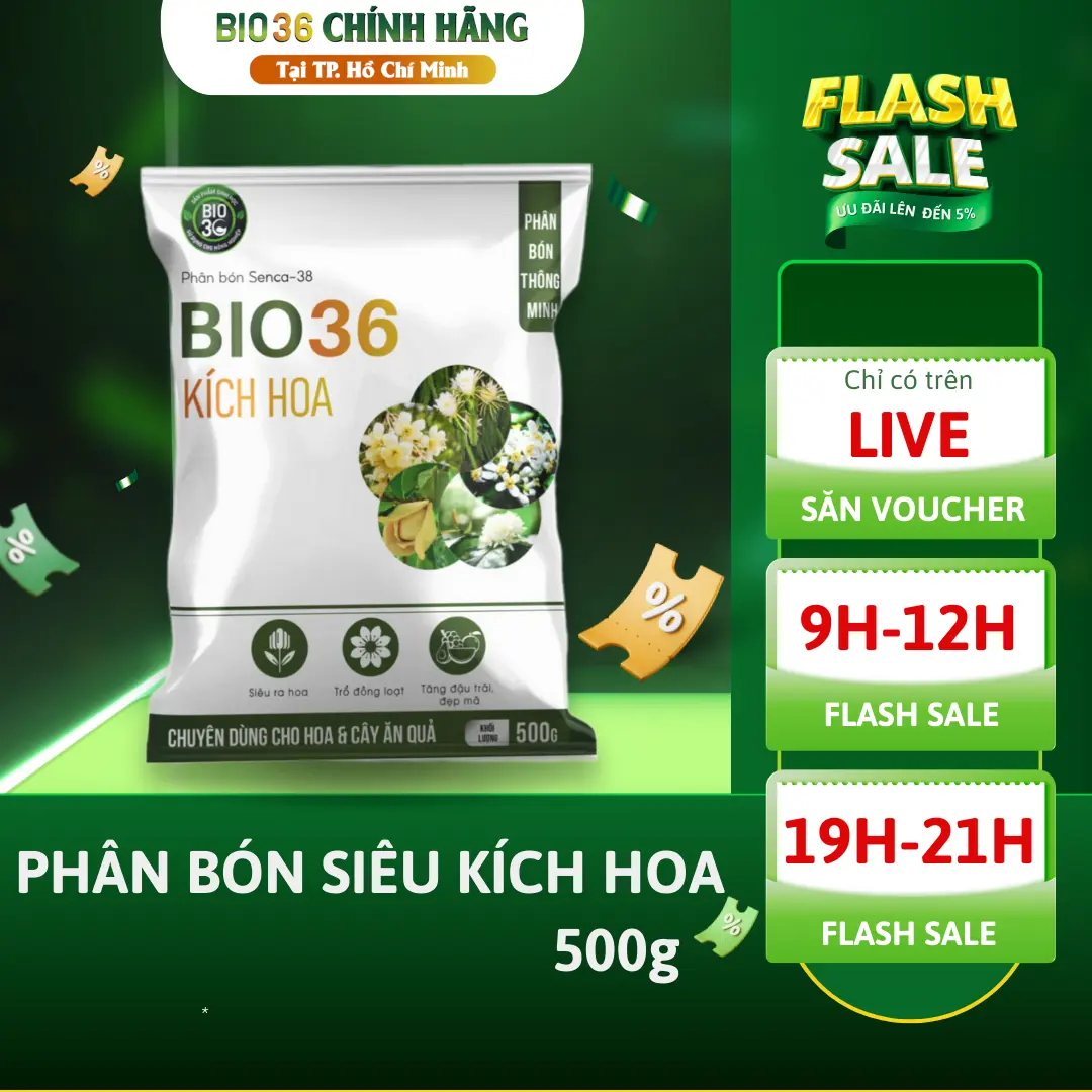 Kích Hoa Bio 36 - Chuyên Dùng Cho Hoa và Cây Ăn Quả - Gói 500gr