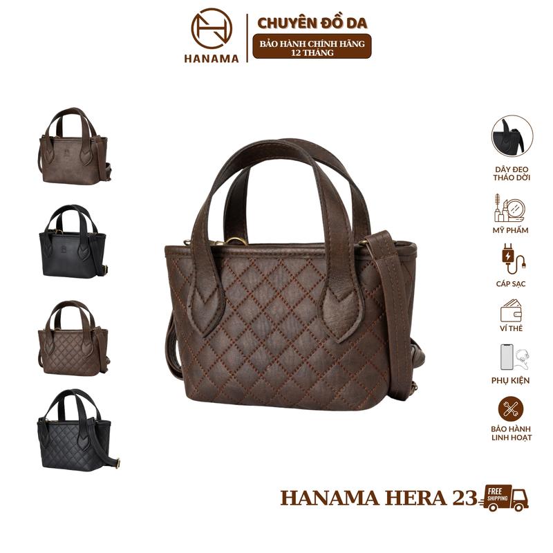 [DAILY_HANAMA]_Túi xách nữ - túi đeo chéo nữ thời trang cao cấp Túi xách Hanama Hera23 dây da Bag Da